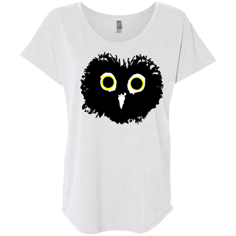 T-Shirts Heather White / X-Small Heart Owls Triblend Dolman Sleeve