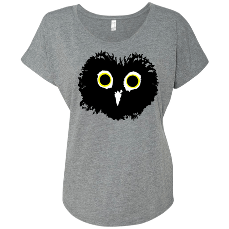 T-Shirts Premium Heather / X-Small Heart Owls Triblend Dolman Sleeve