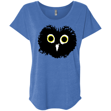 T-Shirts Vintage Royal / X-Small Heart Owls Triblend Dolman Sleeve