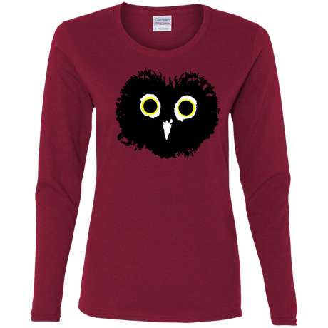 T-Shirts Cardinal / S Heart Owls Women's Long Sleeve T-Shirt