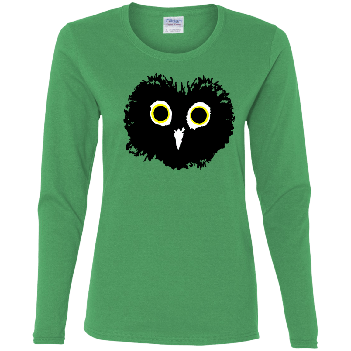 T-Shirts Irish Green / S Heart Owls Women's Long Sleeve T-Shirt