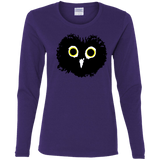 T-Shirts Purple / S Heart Owls Women's Long Sleeve T-Shirt