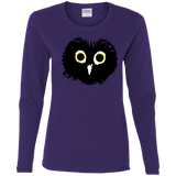 T-Shirts Purple / S Heart Owls Women's Long Sleeve T-Shirt