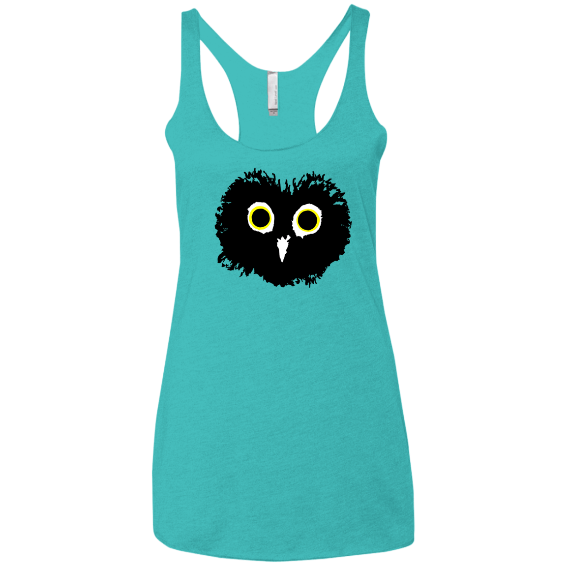 T-Shirts Tahiti Blue / X-Small Heart Owls Women's Triblend Racerback Tank
