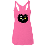 T-Shirts Vintage Pink / X-Small Heart Owls Women's Triblend Racerback Tank