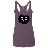 T-Shirts Vintage Purple / X-Small Heart Owls Women's Triblend Racerback Tank