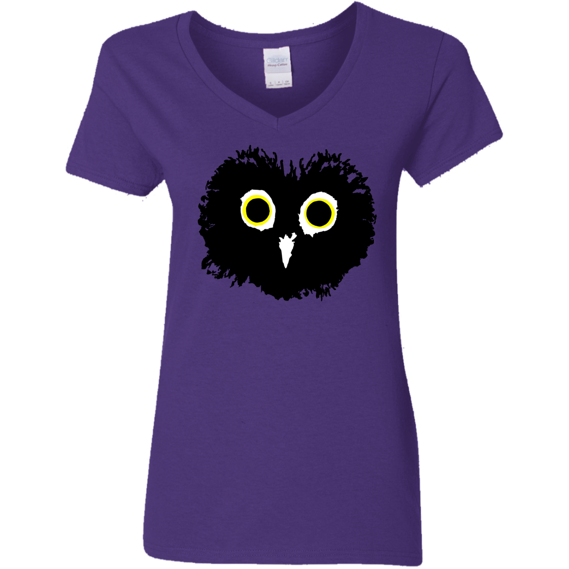 T-Shirts Purple / S Heart Owls Women's V-Neck T-Shirt