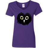 T-Shirts Purple / S Heart Owls Women's V-Neck T-Shirt