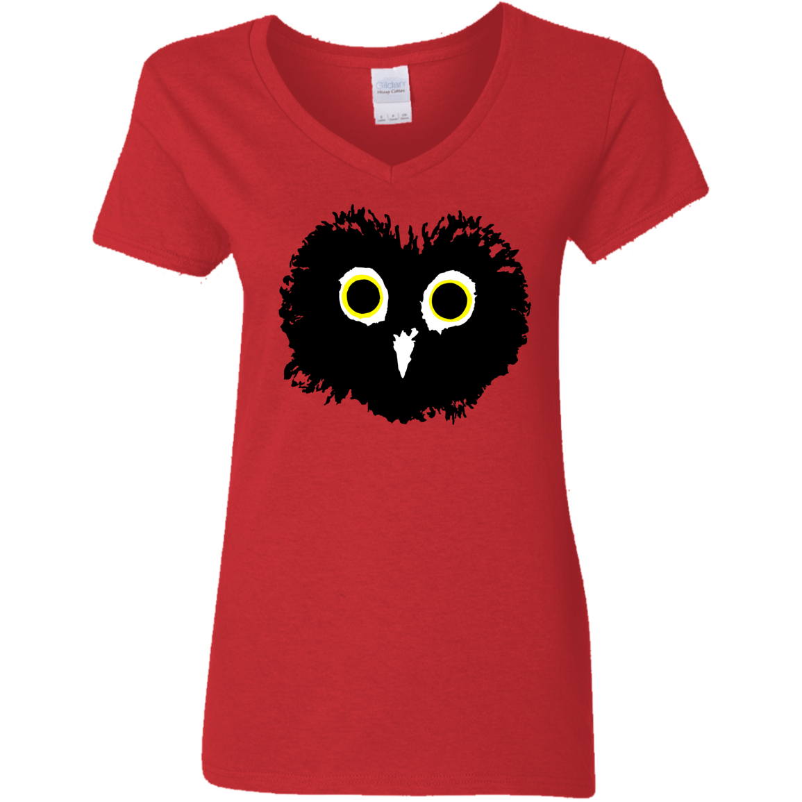 T-Shirts Red / S Heart Owls Women's V-Neck T-Shirt