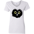 T-Shirts White / S Heart Owls Women's V-Neck T-Shirt