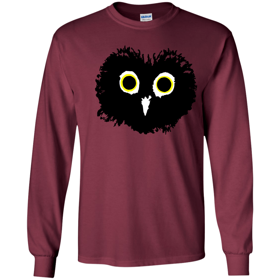 T-Shirts Maroon / YS Heart Owls Youth Long Sleeve T-Shirt