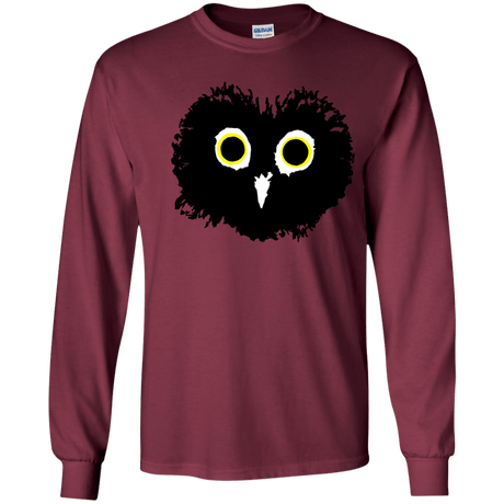 T-Shirts Maroon / YS Heart Owls Youth Long Sleeve T-Shirt