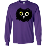 T-Shirts Purple / YS Heart Owls Youth Long Sleeve T-Shirt