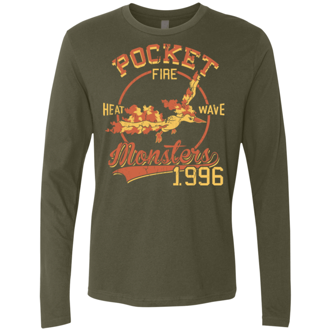 T-Shirts Military Green / Small Heat wave Men's Premium Long Sleeve