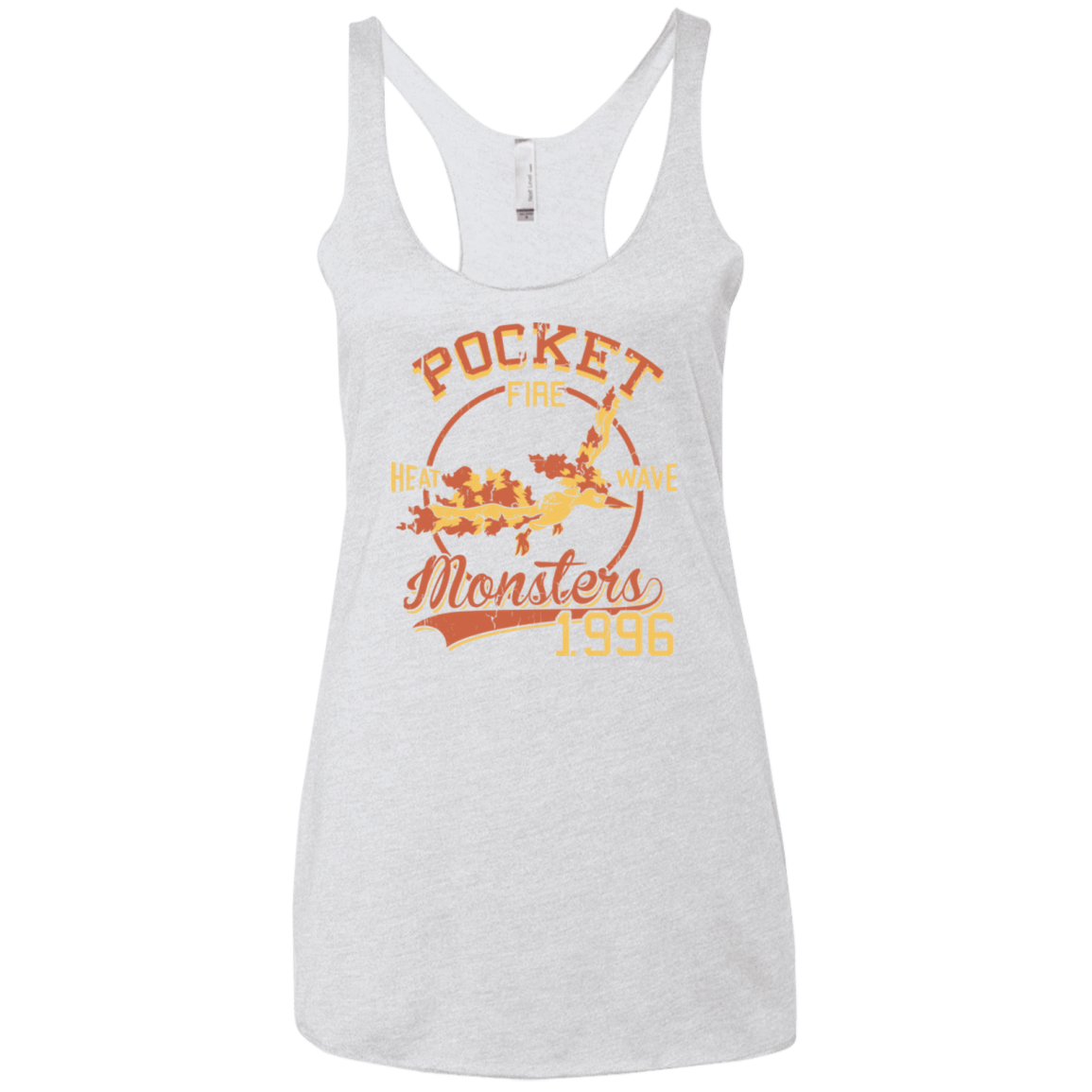 T-Shirts Heather White / X-Small Heat wave Women's Triblend Racerback Tank