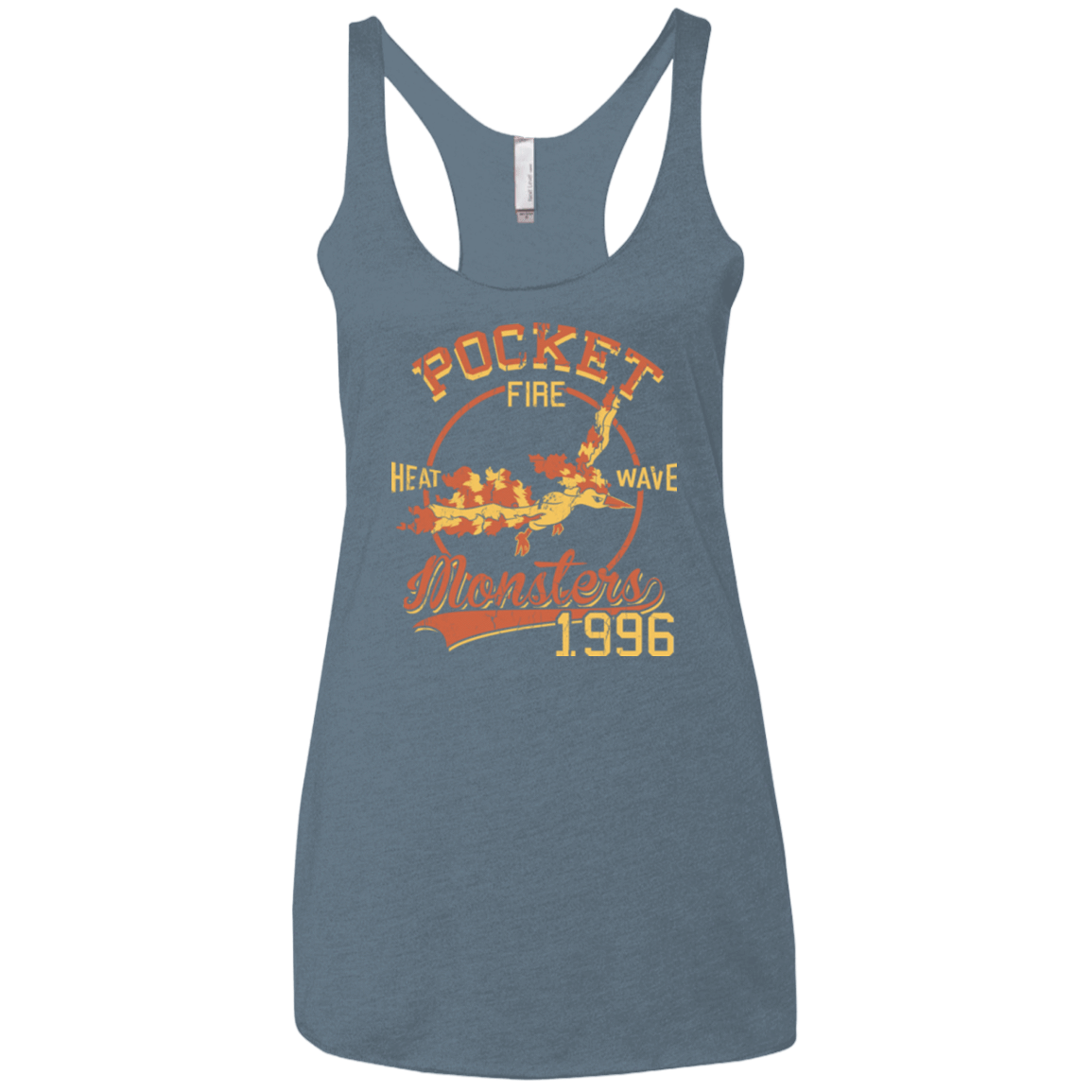 T-Shirts Indigo / X-Small Heat wave Women's Triblend Racerback Tank