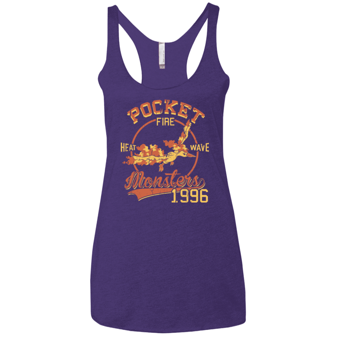 T-Shirts Purple / X-Small Heat wave Women's Triblend Racerback Tank