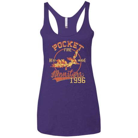 T-Shirts Purple / X-Small Heat wave Women's Triblend Racerback Tank