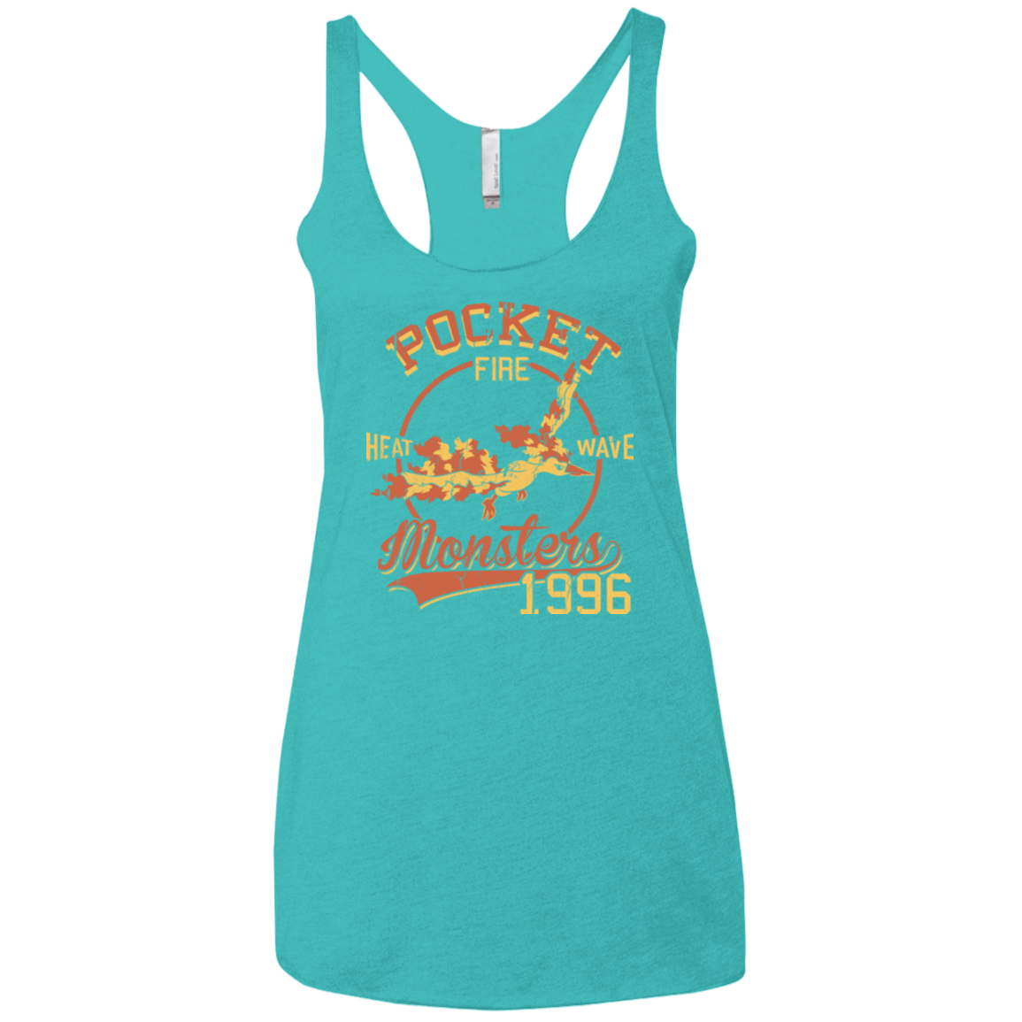 T-Shirts Tahiti Blue / X-Small Heat wave Women's Triblend Racerback Tank