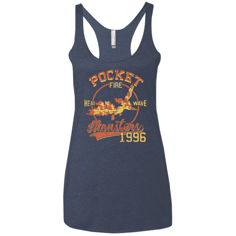 T-Shirts Vintage Navy / X-Small Heat wave Women's Triblend Racerback Tank