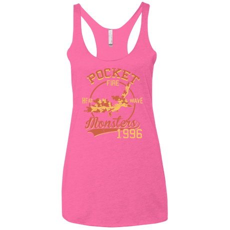 T-Shirts Vintage Pink / X-Small Heat wave Women's Triblend Racerback Tank