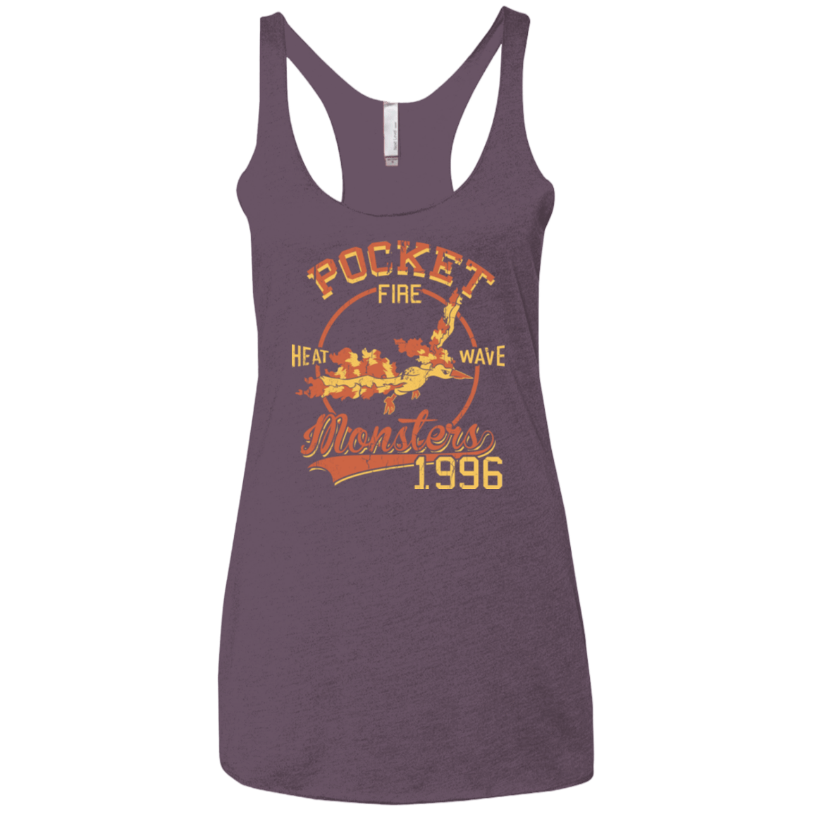 T-Shirts Vintage Purple / X-Small Heat wave Women's Triblend Racerback Tank