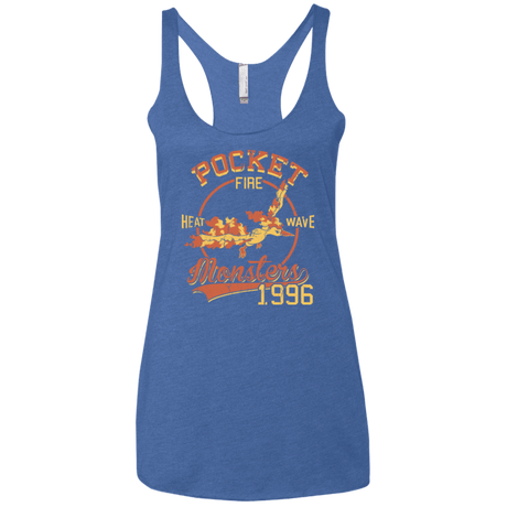 T-Shirts Vintage Royal / X-Small Heat wave Women's Triblend Racerback Tank