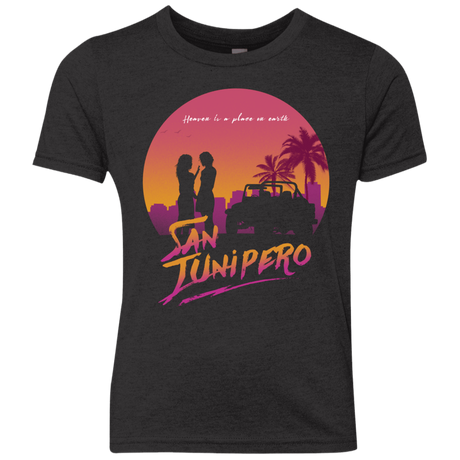 T-Shirts Vintage Black / YXS Heaven is a place on Earth Youth Triblend T-Shirt