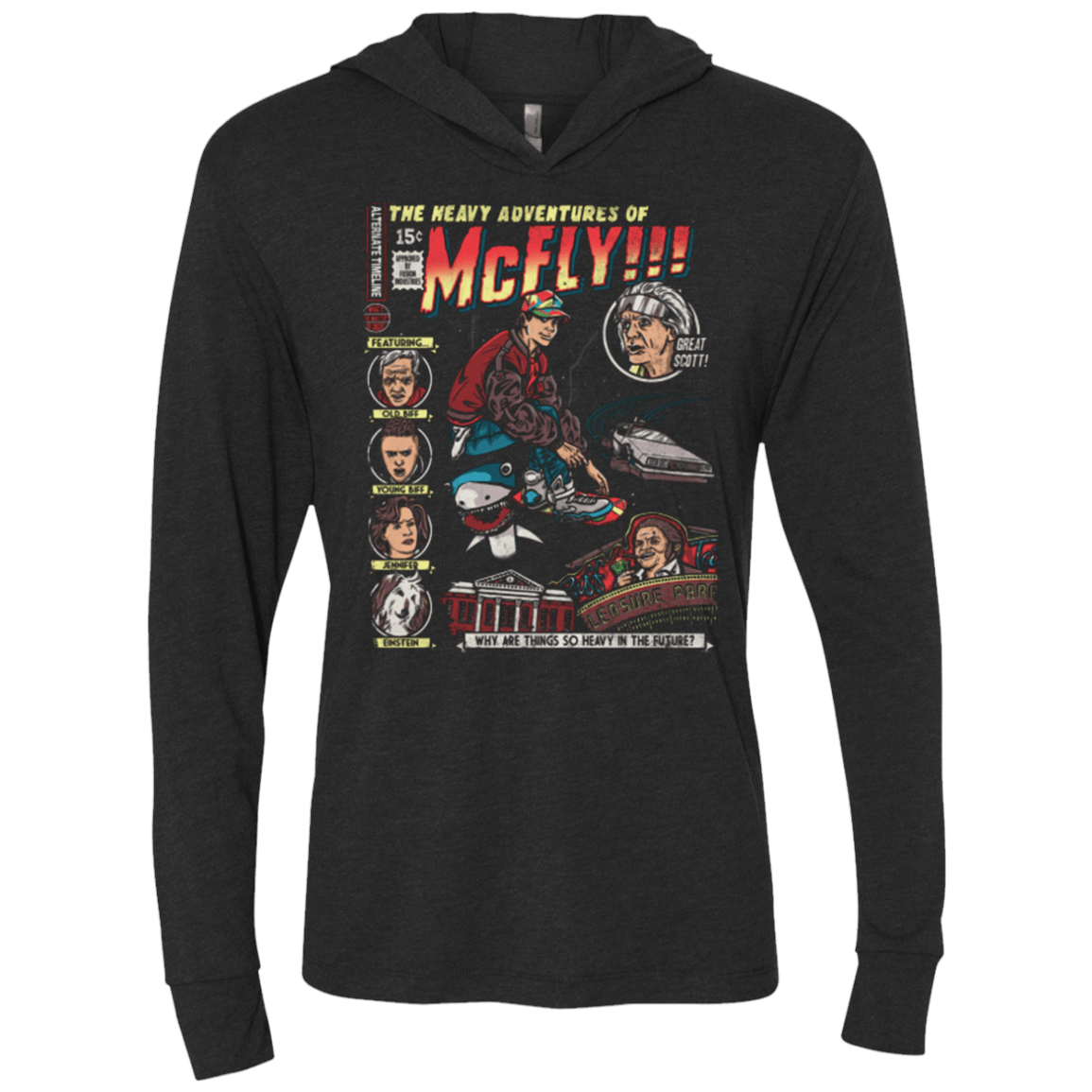 T-Shirts Vintage Black / X-Small Heavy Adventures Triblend Long Sleeve Hoodie Tee