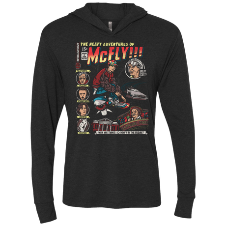 T-Shirts Vintage Black / X-Small Heavy Adventures Triblend Long Sleeve Hoodie Tee