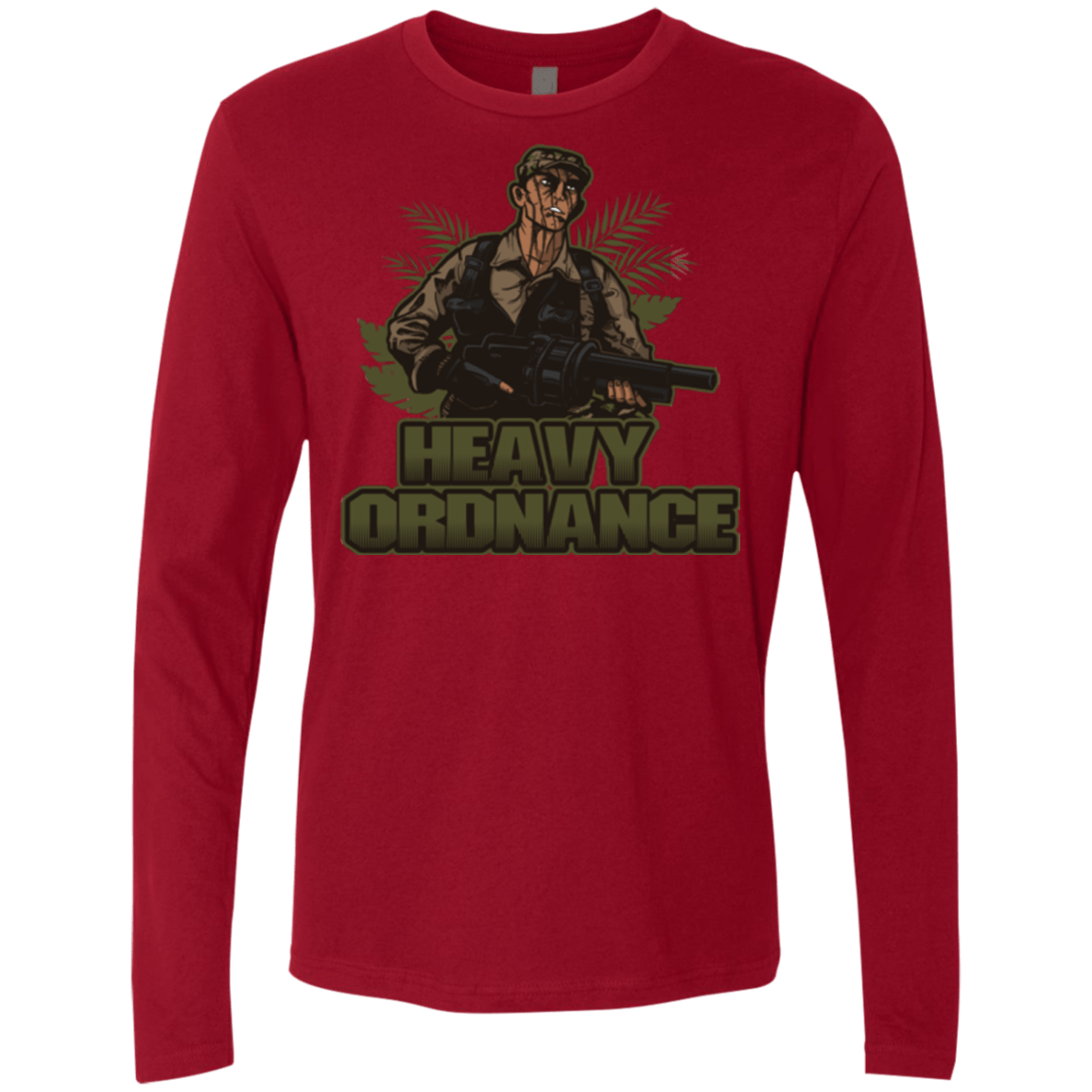 T-Shirts Cardinal / Small Heavy Ordnance Men's Premium Long Sleeve