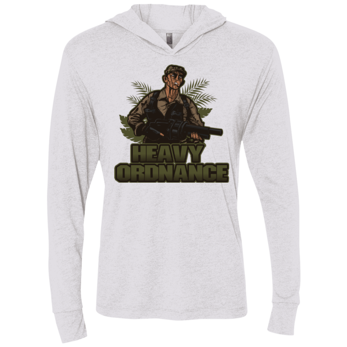 Heavy Ordnance Triblend Long Sleeve Hoodie Tee