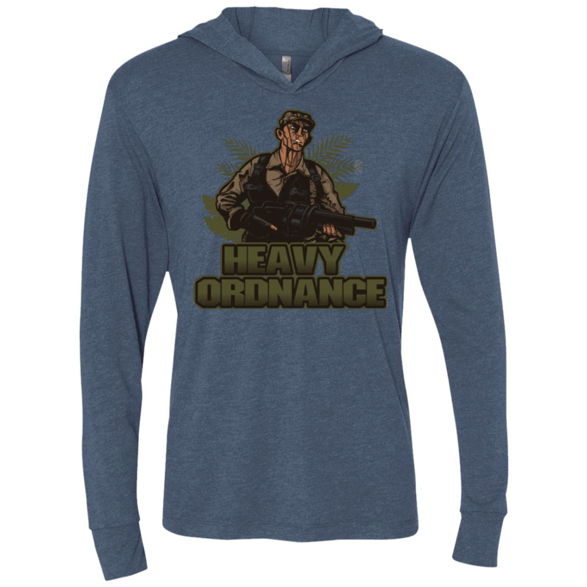 T-Shirts Indigo / X-Small Heavy Ordnance Triblend Long Sleeve Hoodie Tee