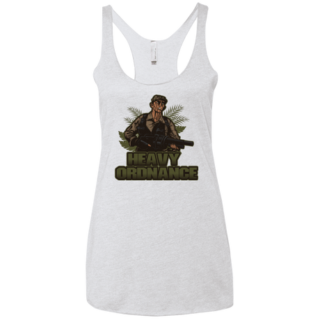 T-Shirts Heather White / X-Small Heavy Ordnance Women's Triblend Racerback Tank