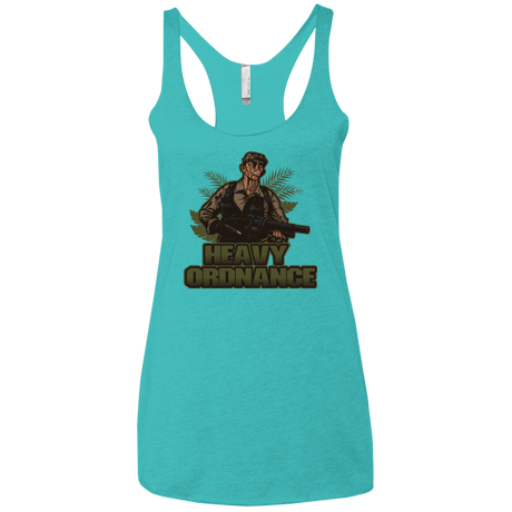 T-Shirts Tahiti Blue / X-Small Heavy Ordnance Women's Triblend Racerback Tank