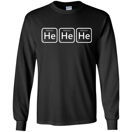 T-Shirts Black / S Hehehe Men's Long Sleeve T-Shirt