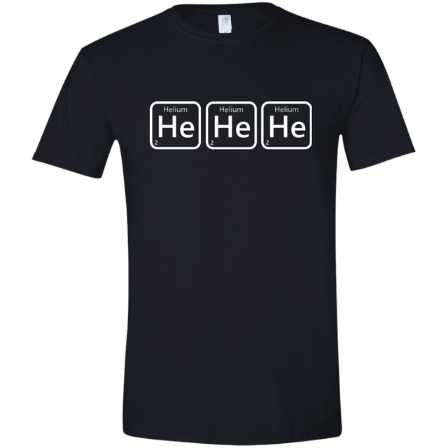 T-Shirts Black / X-Small Hehehe Men's Semi-Fitted Softstyle