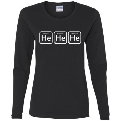 T-Shirts Black / S Hehehe Women's Long Sleeve T-Shirt