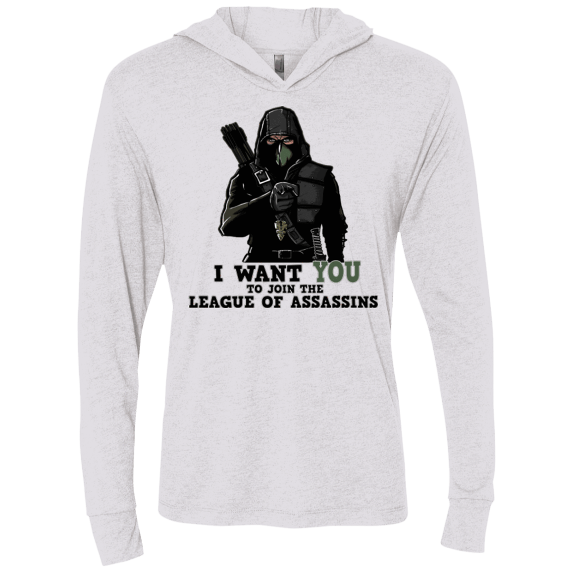 T-Shirts Heather White / X-Small Heir to the Demon Triblend Long Sleeve Hoodie Tee