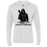 T-Shirts Heather White / X-Small Heir to the Demon Triblend Long Sleeve Hoodie Tee