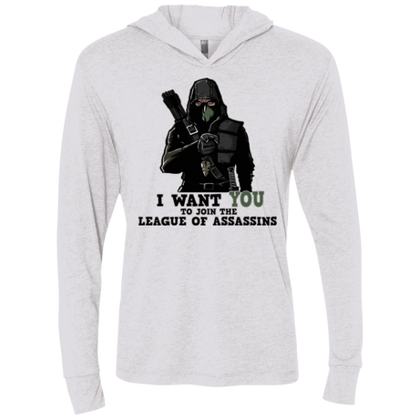 T-Shirts Heather White / X-Small Heir to the Demon Triblend Long Sleeve Hoodie Tee