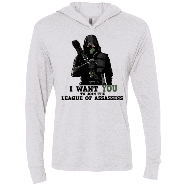 T-Shirts Heather White / X-Small Heir to the Demon Triblend Long Sleeve Hoodie Tee