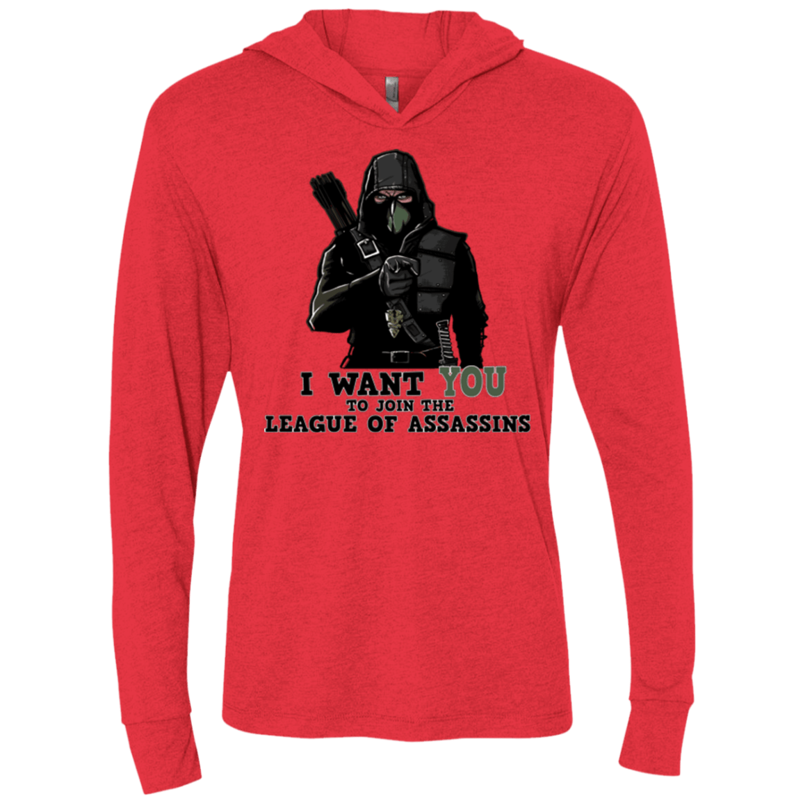 T-Shirts Vintage Red / X-Small Heir to the Demon Triblend Long Sleeve Hoodie Tee