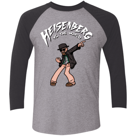 T-Shirts Premium Heather/ Vintage Black / X-Small Heisenberg vs the World Men's Triblend 3/4 Sleeve