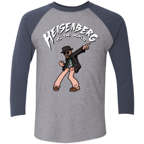 T-Shirts Premium Heather/ Vintage Navy / X-Small Heisenberg vs the World Men's Triblend 3/4 Sleeve