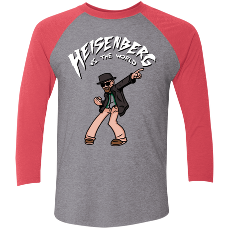 T-Shirts Premium Heather/ Vintage Red / X-Small Heisenberg vs the World Men's Triblend 3/4 Sleeve