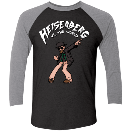 T-Shirts Vintage Black/Premium Heather / X-Small Heisenberg vs the World Men's Triblend 3/4 Sleeve