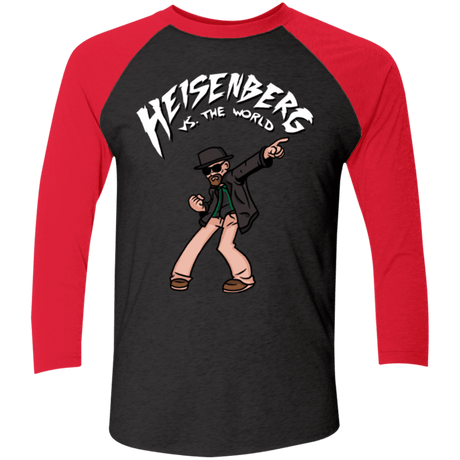 T-Shirts Vintage Black/Vintage Red / X-Small Heisenberg vs the World Men's Triblend 3/4 Sleeve