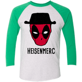 T-Shirts Heather White/Envy / X-Small Heisenmerc Men's Triblend 3/4 Sleeve