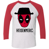 T-Shirts Heather White/Vintage Red / X-Small Heisenmerc Men's Triblend 3/4 Sleeve